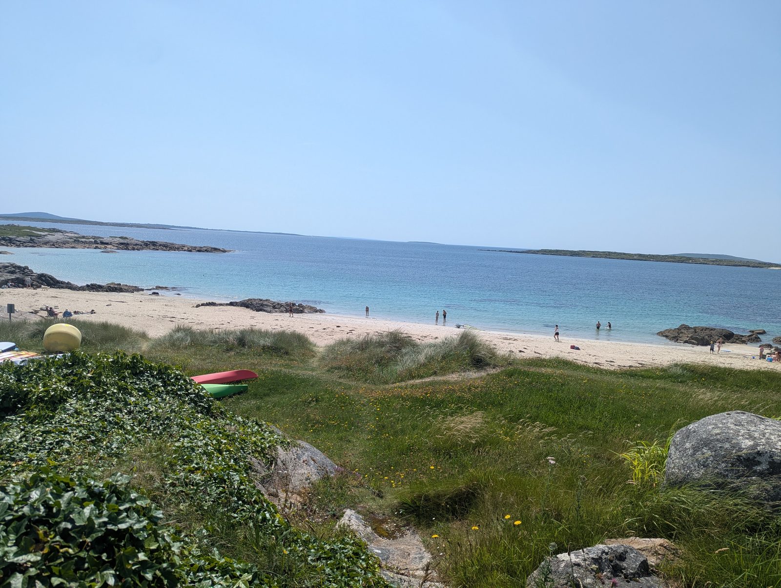 Gurteen Beach near Roundstone, white sand and islands offshore